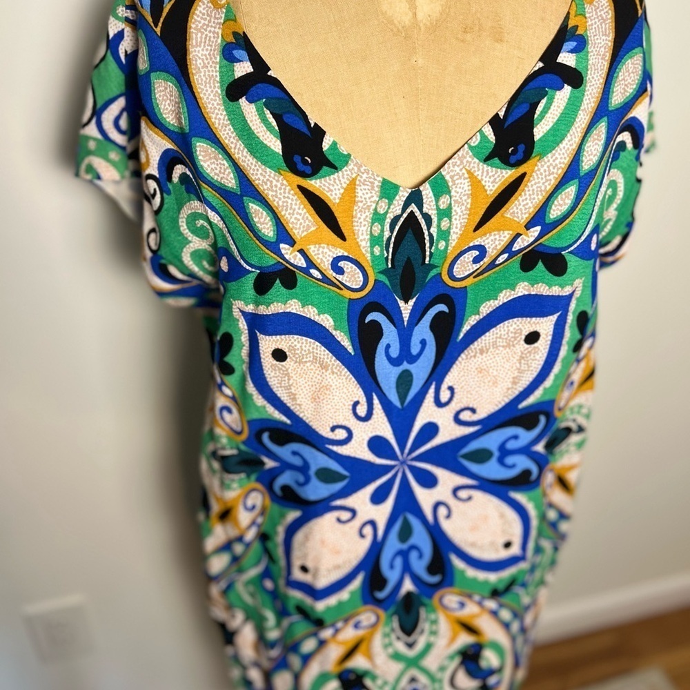 Anthropologie Maeve bright beautiful knee length dress small
